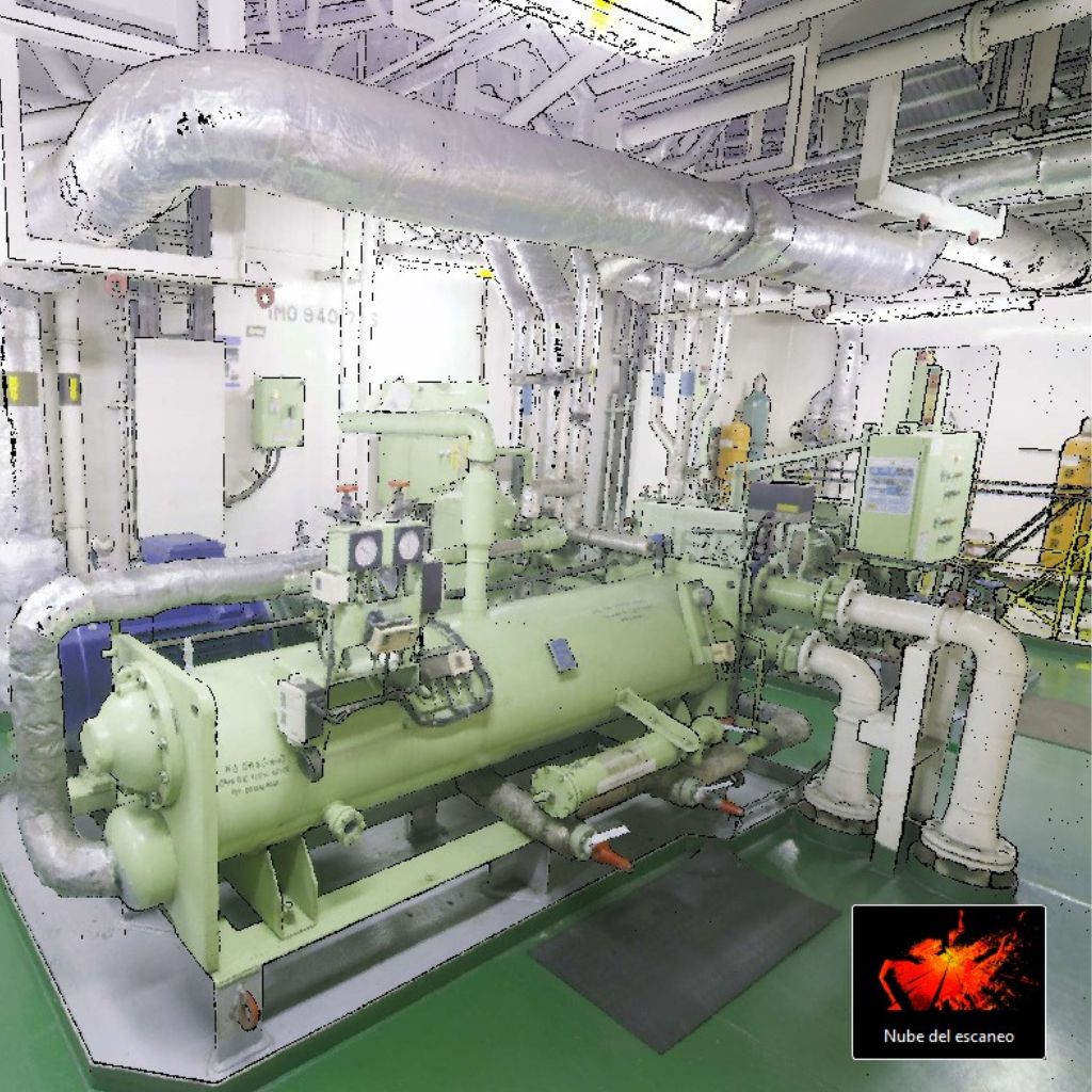 Escaneo Láser 3D de la Sala de Máquinas del Buque Acapulco - 3