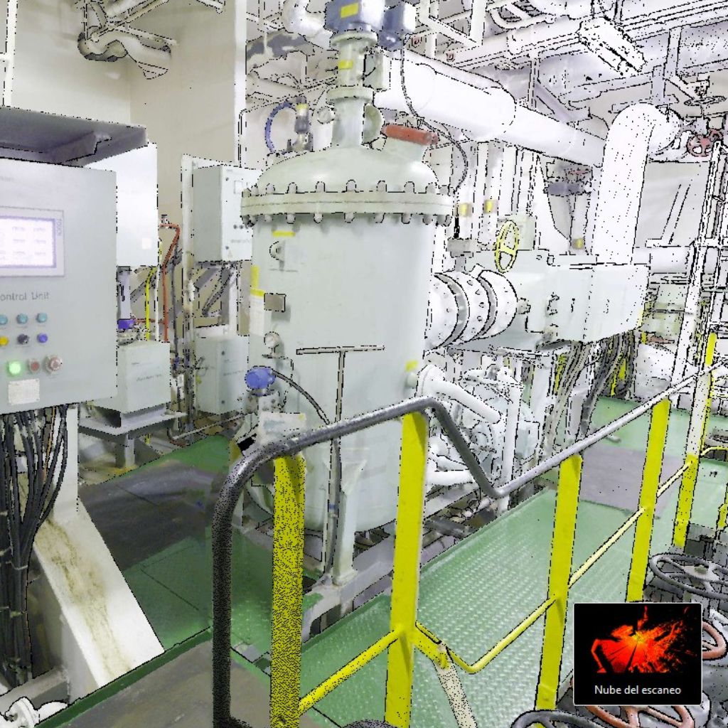 Escaneo Láser 3D de la Sala de Máquinas del Buque Acapulco - 2
